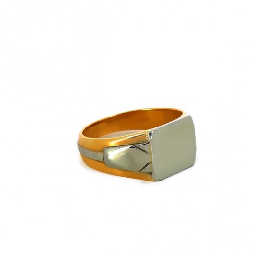 Bague chevalière deux ors