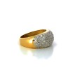 Bague diamantée en or jaune 18k