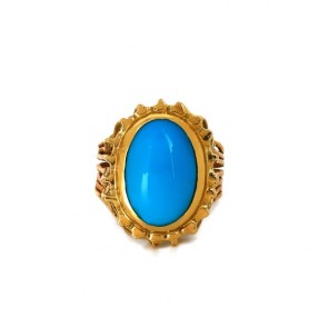 Bague avec turquoises