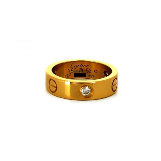 Bague Cartier Love 3 diamants en or jaune