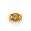 Bague diamant en or jaune ajouré 18k