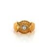 Bague diamant en or jaune ajouré 18k