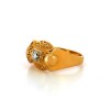 Bague diamant en or jaune ajouré 18k