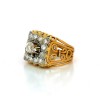 Bague diamants en or jaune 18k