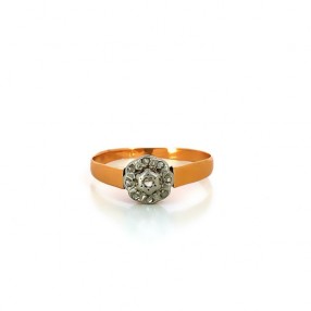 Bague rose de diamants