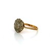 Bague rose de diamants en or jaune 18k