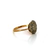 Bague rose de diamants en or jaune 18k