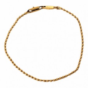 bracelet perles en or jaune 18k