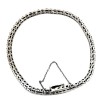 Bracelet ligne en diamants et or blanc 18 k