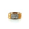 Bague pavage diamants or jaune 18k