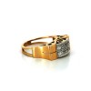 Bague pavage diamants or jaune 18k