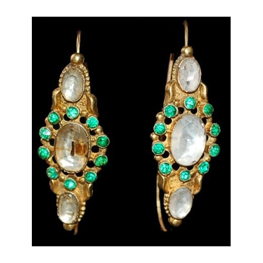 Boucles d'oreilles Poissardes anciennes