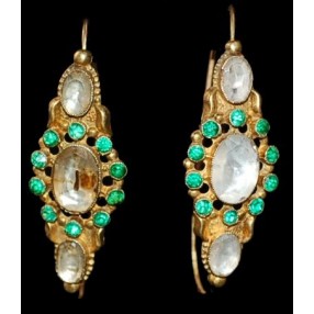 Boucles d'oreilles Poissardes anciennes