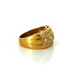 Bague en or jaune 18k avec diamants