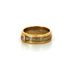 Bague en or jaune 18k avec diamant