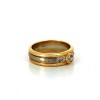 Bague en or jaune 18k avec diamant