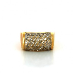 Bague diamanté en or jaune 18k