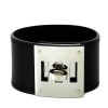 Bracelet Hermès Kelly Dog en cuir noir