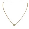 Collier fleur diamants en or jaune 18k