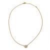 Collier fleur diamants en or jaune 18k