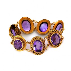 Bracelet pierre violettes