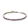 Bracelet ligne pierres rose