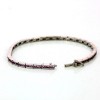 Bracelet ligne pierres rose