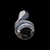 Bague Serpent saphirs diamants rubis