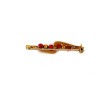 Broche perles de corail en or jaune 18k