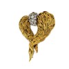 Broche diamants en or jaune 18k