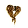 Broche diamants en or jaune 18k