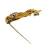 Broche diamants en or jaune 18k