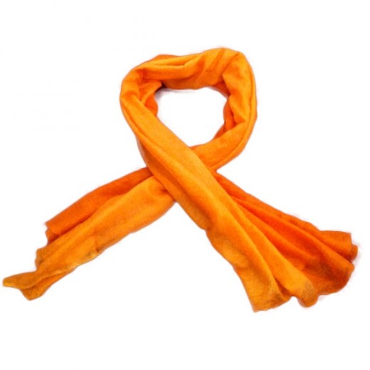 Etole Hermès en cachemire et soie orange