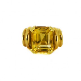 Bague pierre jaune