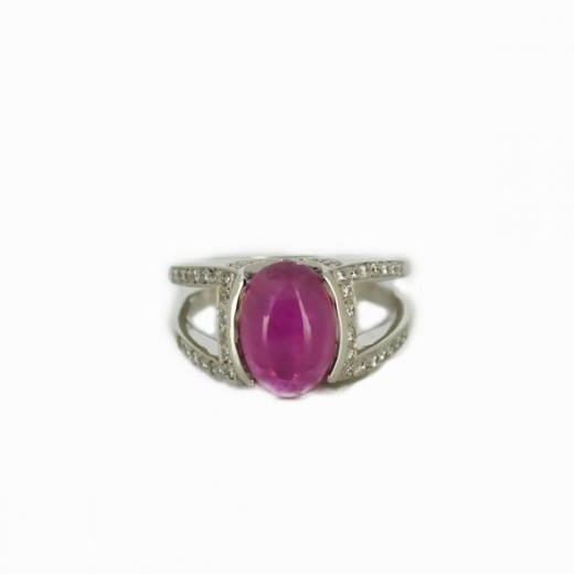 Bague pierre rose