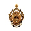 Pendentif/ Broche porte-photo en or jaune