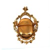 Pendentif/ Broche porte-photo en or jaune