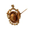 Pendentif/ Broche porte-photo en or jaune