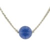 Collier Lalique en cristal bleu et argent