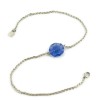 Collier Lalique en cristal bleu et argent