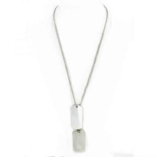 Collier Gucci Plaques militaires en argent