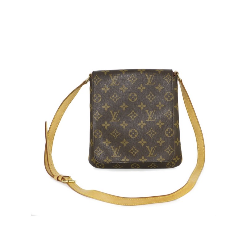 Sac à main Louis Vuitton Salsa en toile monogram marron et cuir