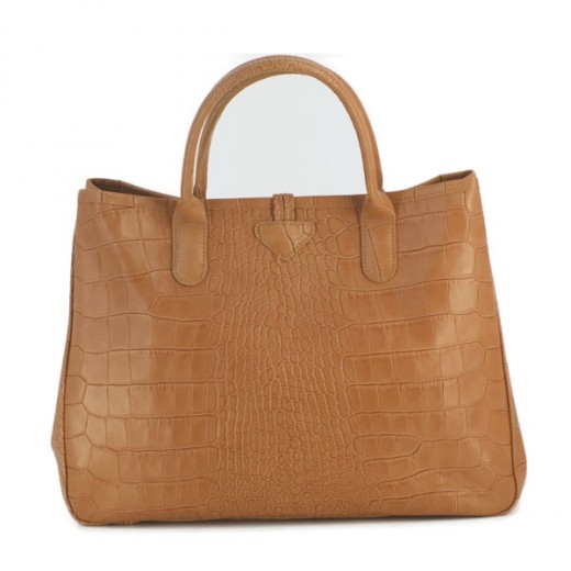 Leather Sac Longchamp Cuir Croco Longchamp Roseau Petit Sac