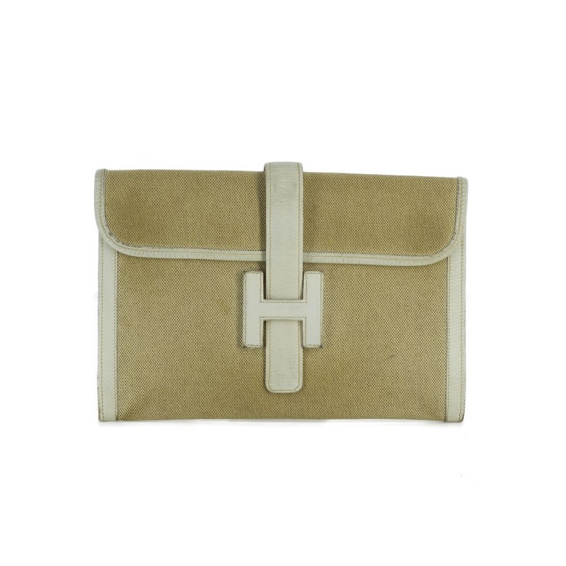 Pochette jige en cuir Hermès Camel en Cuir - 31477334