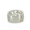 Bague volute diamants en or blanc