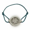 Bracelet Bulgari en argent sur cordon