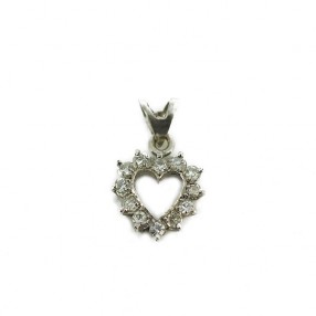 Pendentif Coeur diamants