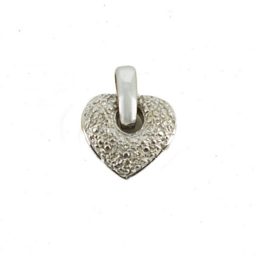 Pendentif coeur diamants