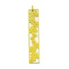 Pendentif plaque florale en or jaune