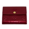 Porte-monnaie Louis Vuitton Ludlow en cuir vernis cerise